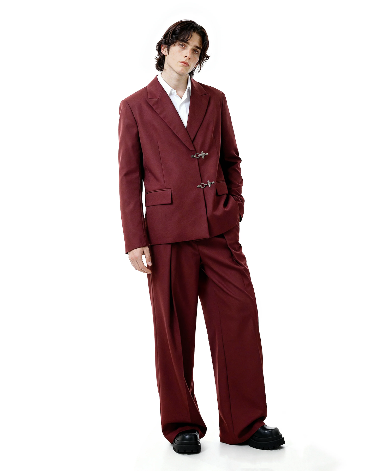 Oversized Fireman Buckle Blazer