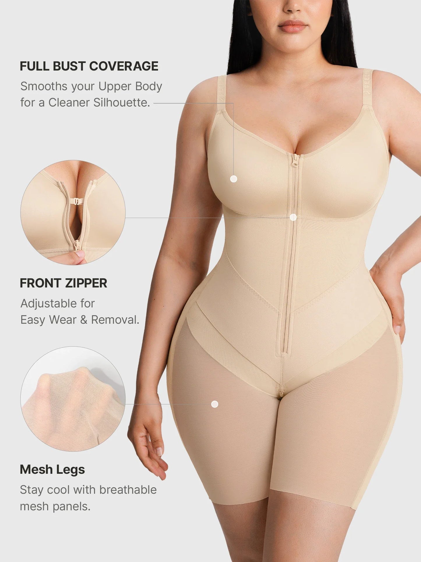 Full-Coverage Tummy Control Shaper Faja