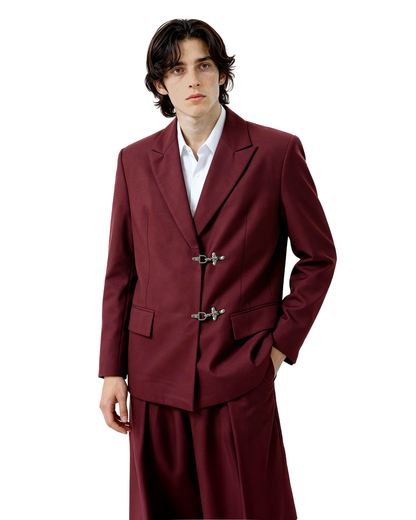 Oversized Fireman Buckle Blazer