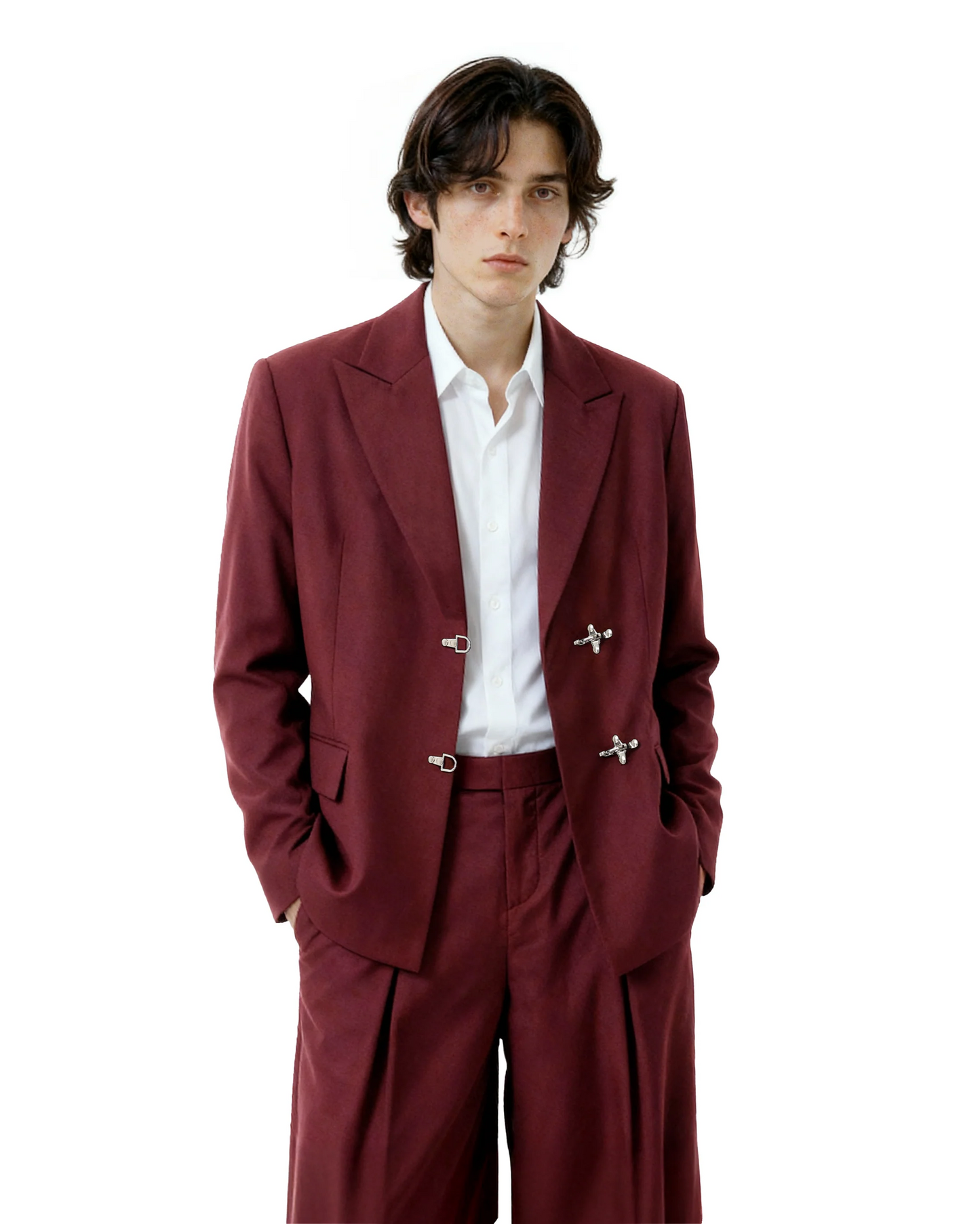 Oversized Fireman Buckle Blazer