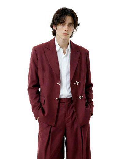 Oversized Fireman Buckle Blazer