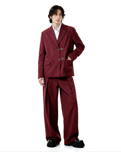 Oversized Fireman Buckle Blazer