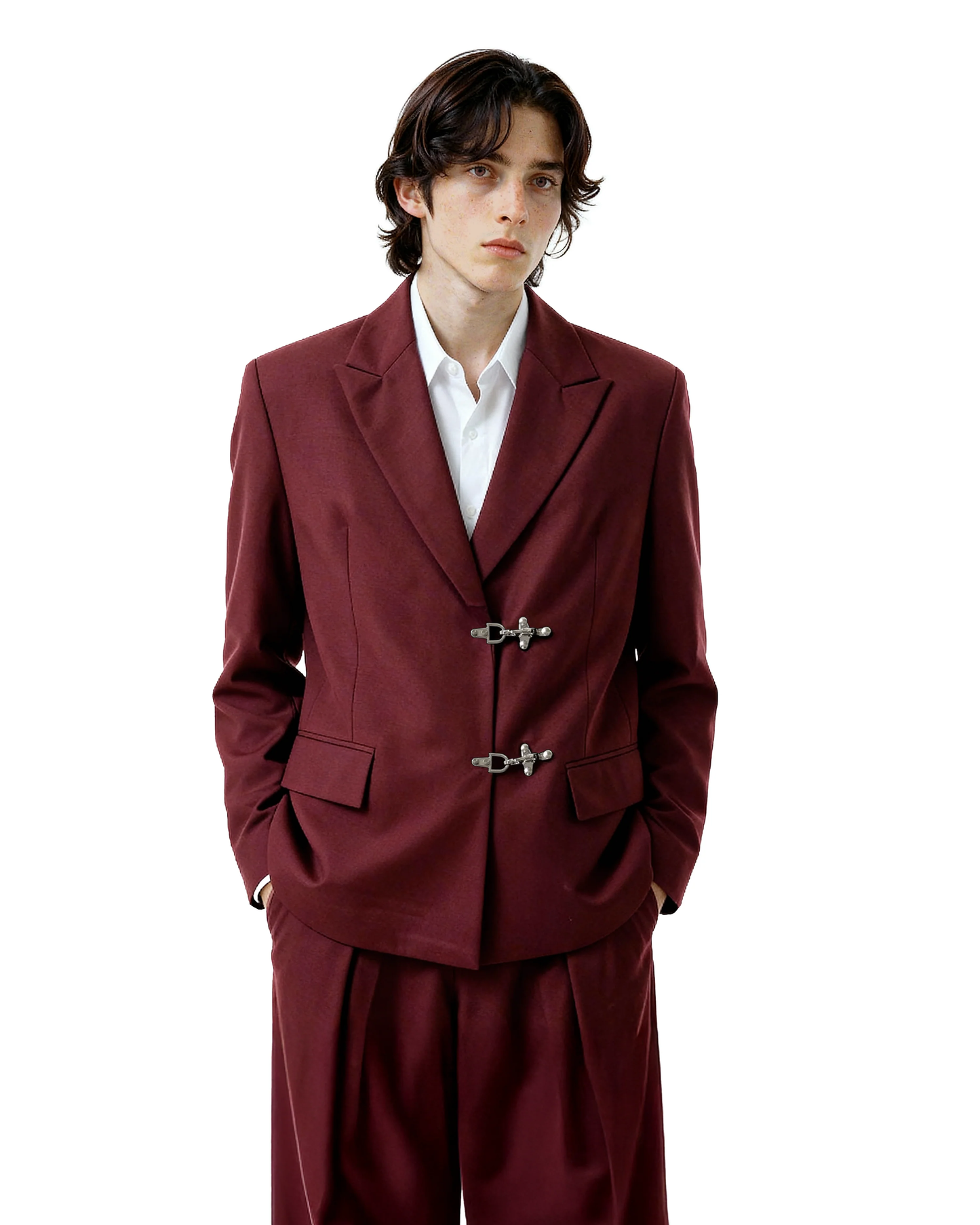 Oversized Fireman Buckle Blazer