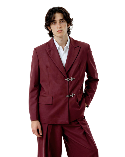 Oversized Fireman Buckle Blazer