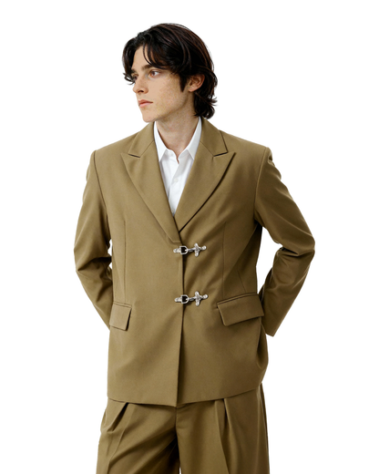 Oversized Fireman Buckle Blazer