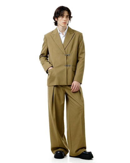Oversized Fireman Buckle Blazer