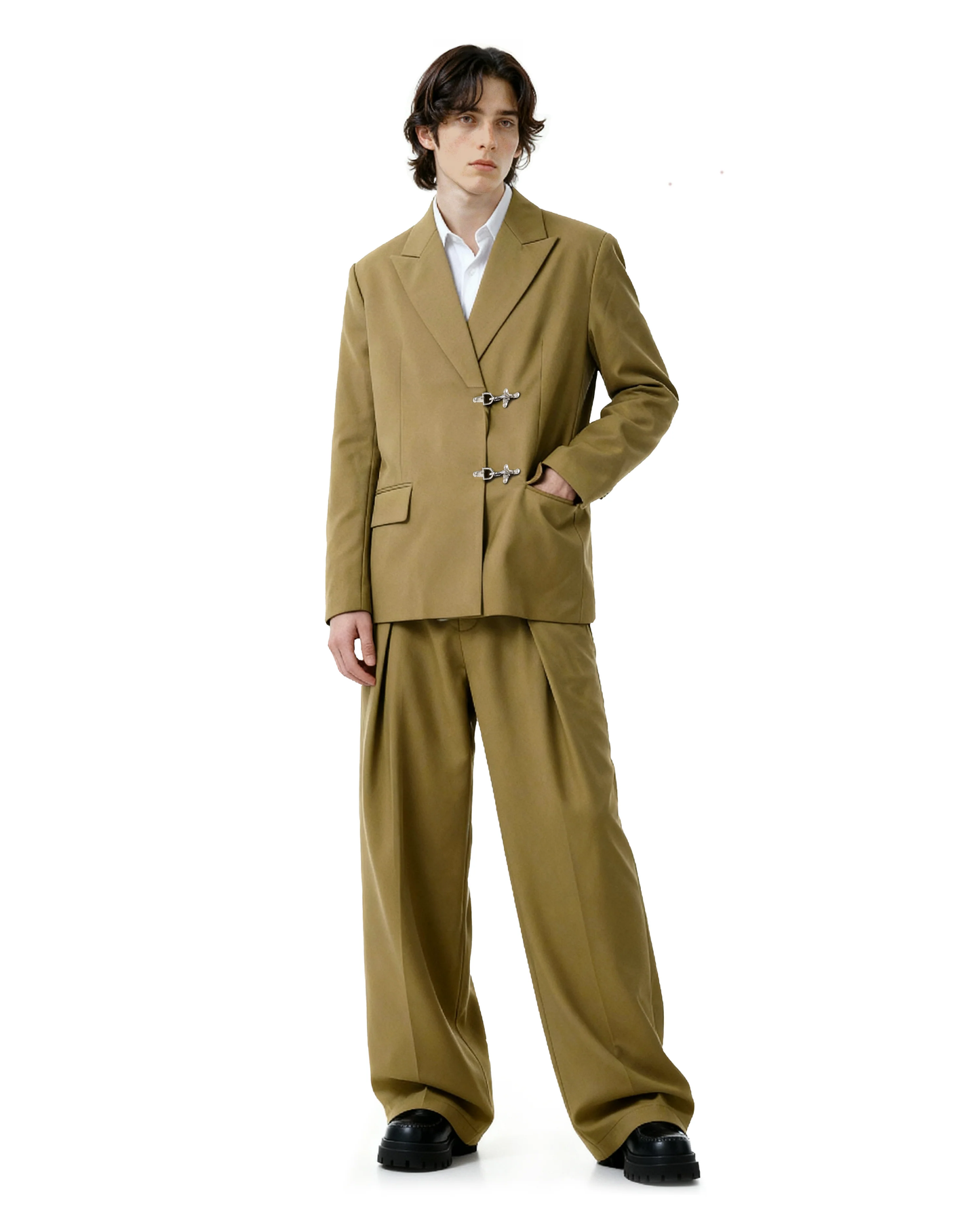 Oversized Fireman Buckle Blazer