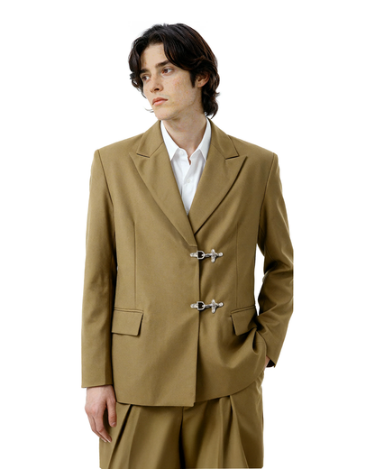 Oversized Fireman Buckle Blazer