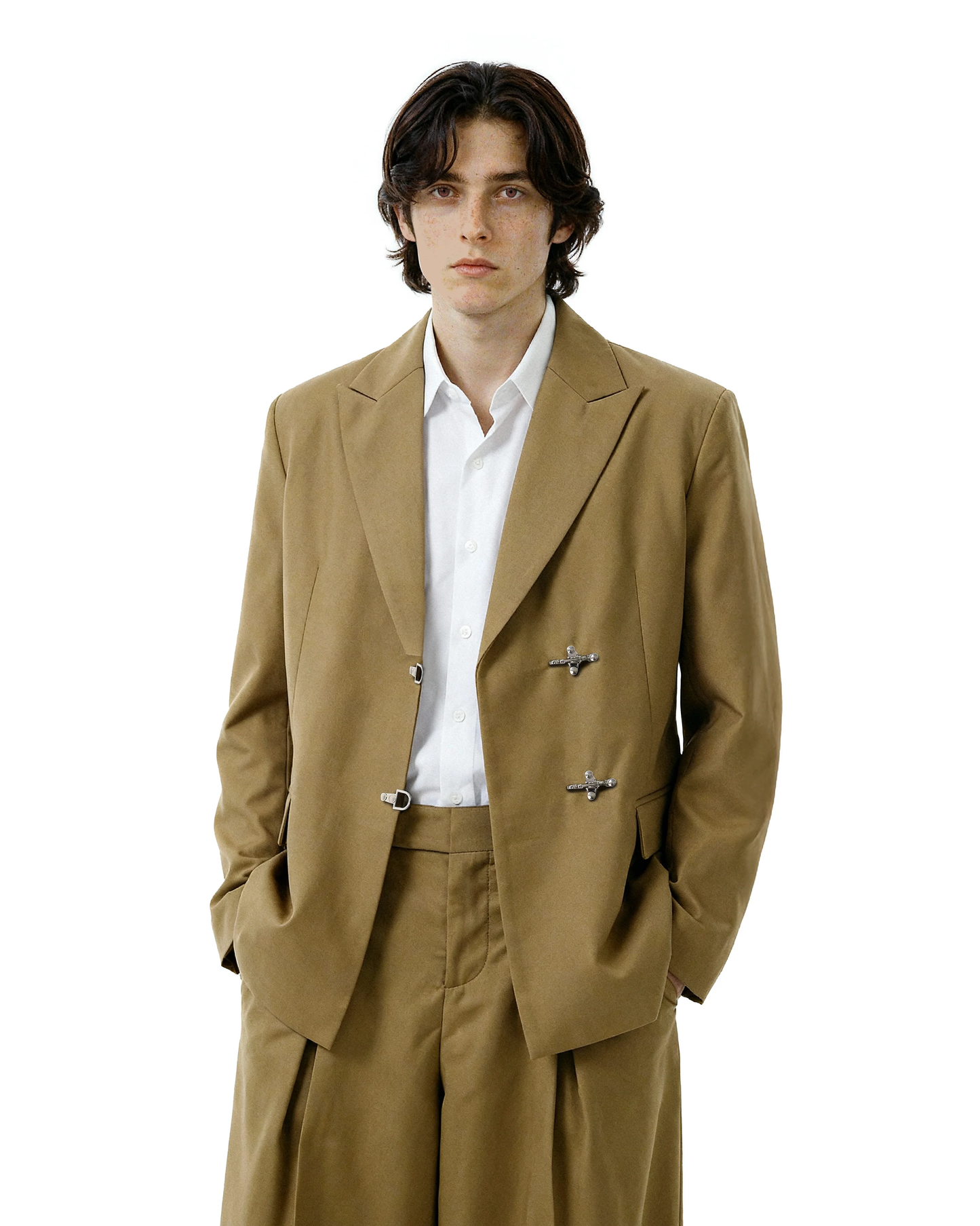 Oversized Fireman Buckle Blazer