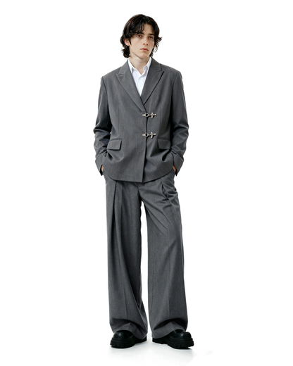 Oversized Fireman Buckle Blazer