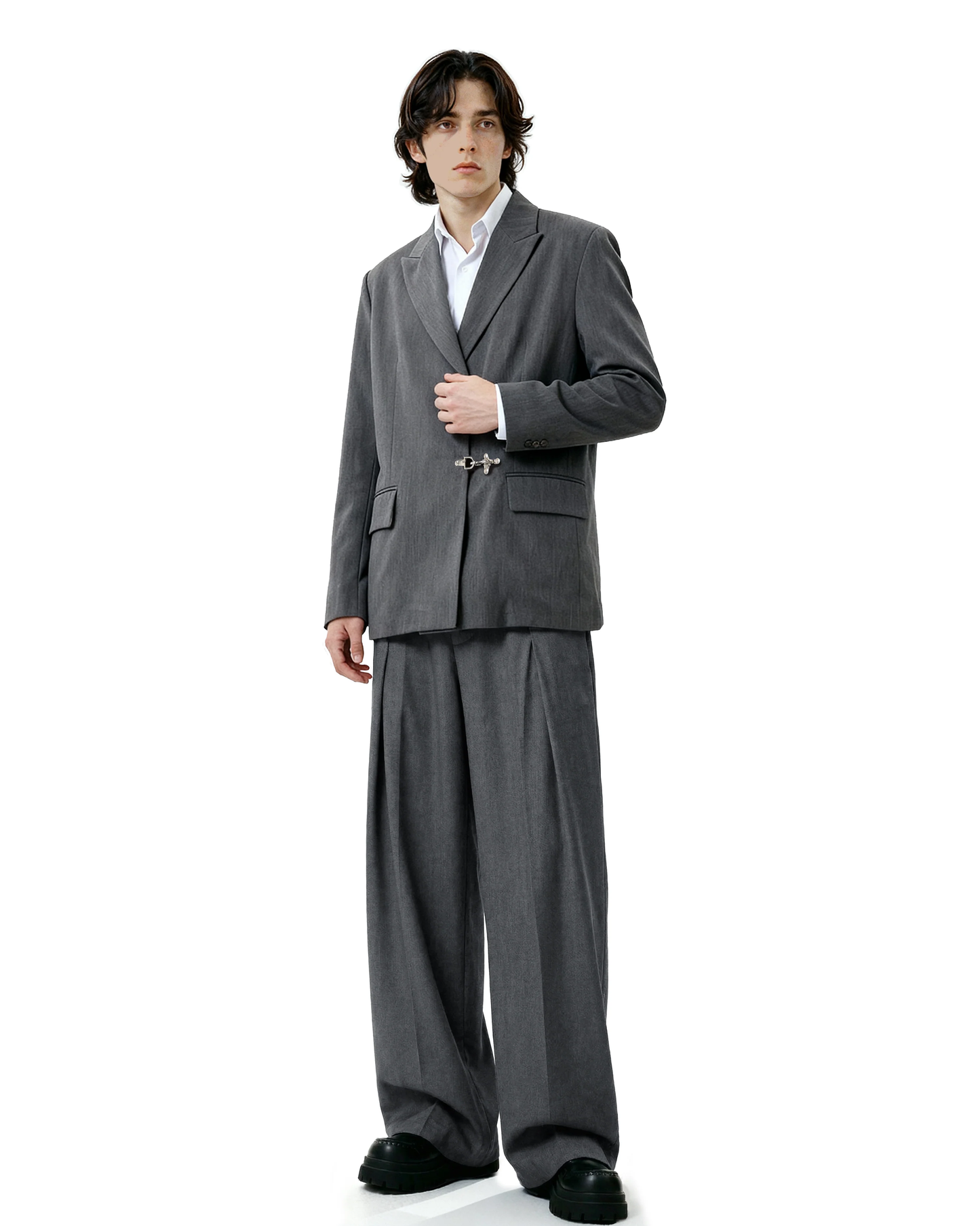 Oversized Fireman Buckle Blazer