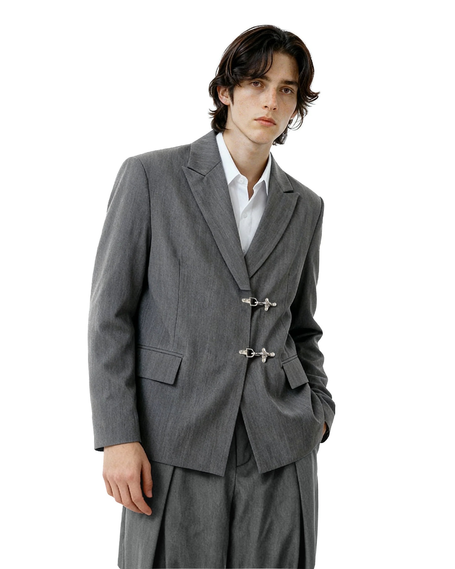 Oversized Fireman Buckle Blazer