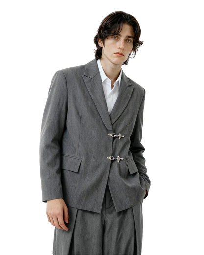 Oversized Fireman Buckle Blazer