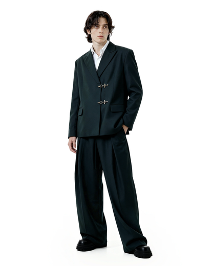 Oversized Fireman Buckle Blazer
