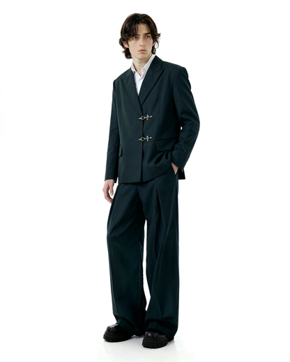 Oversized Fireman Buckle Blazer
