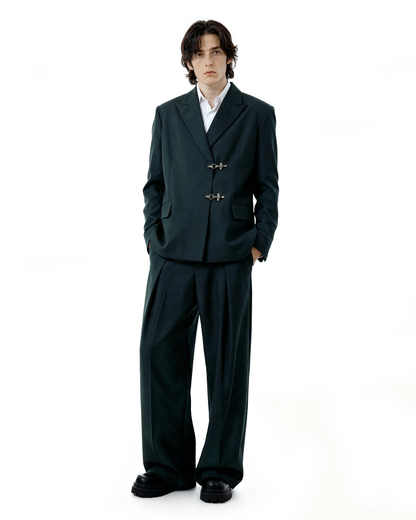 Oversized Fireman Buckle Blazer