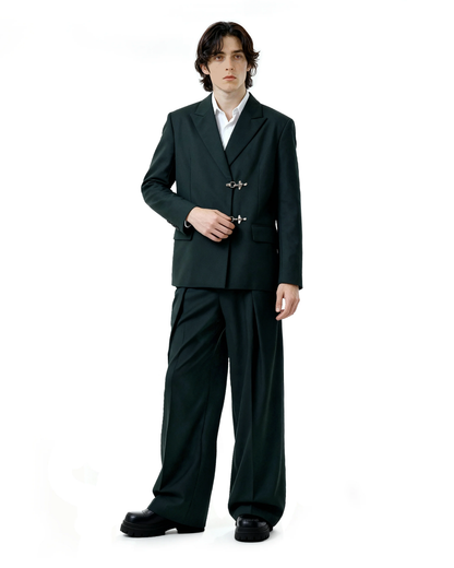 Oversized Fireman Buckle Blazer