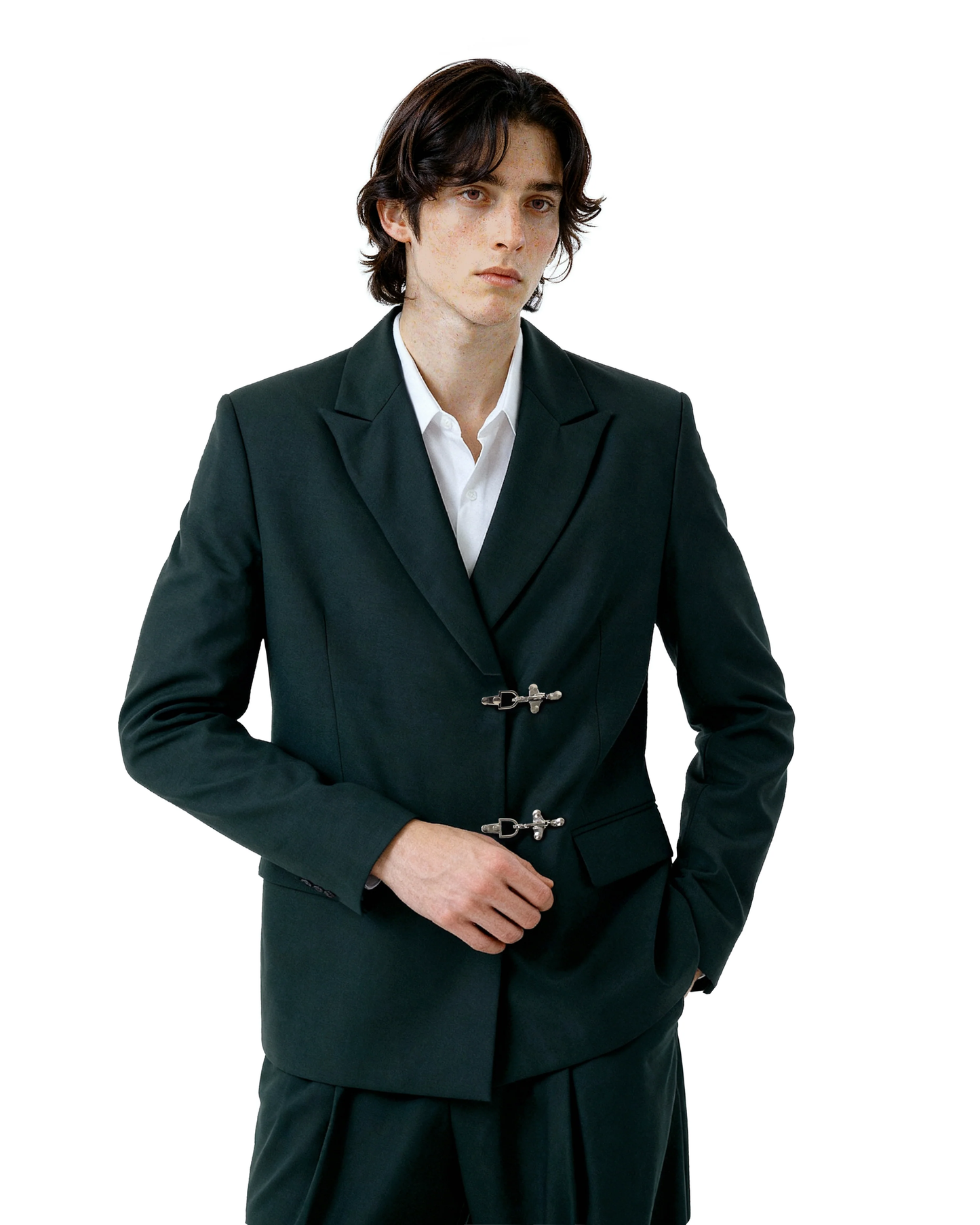 Oversized Fireman Buckle Blazer
