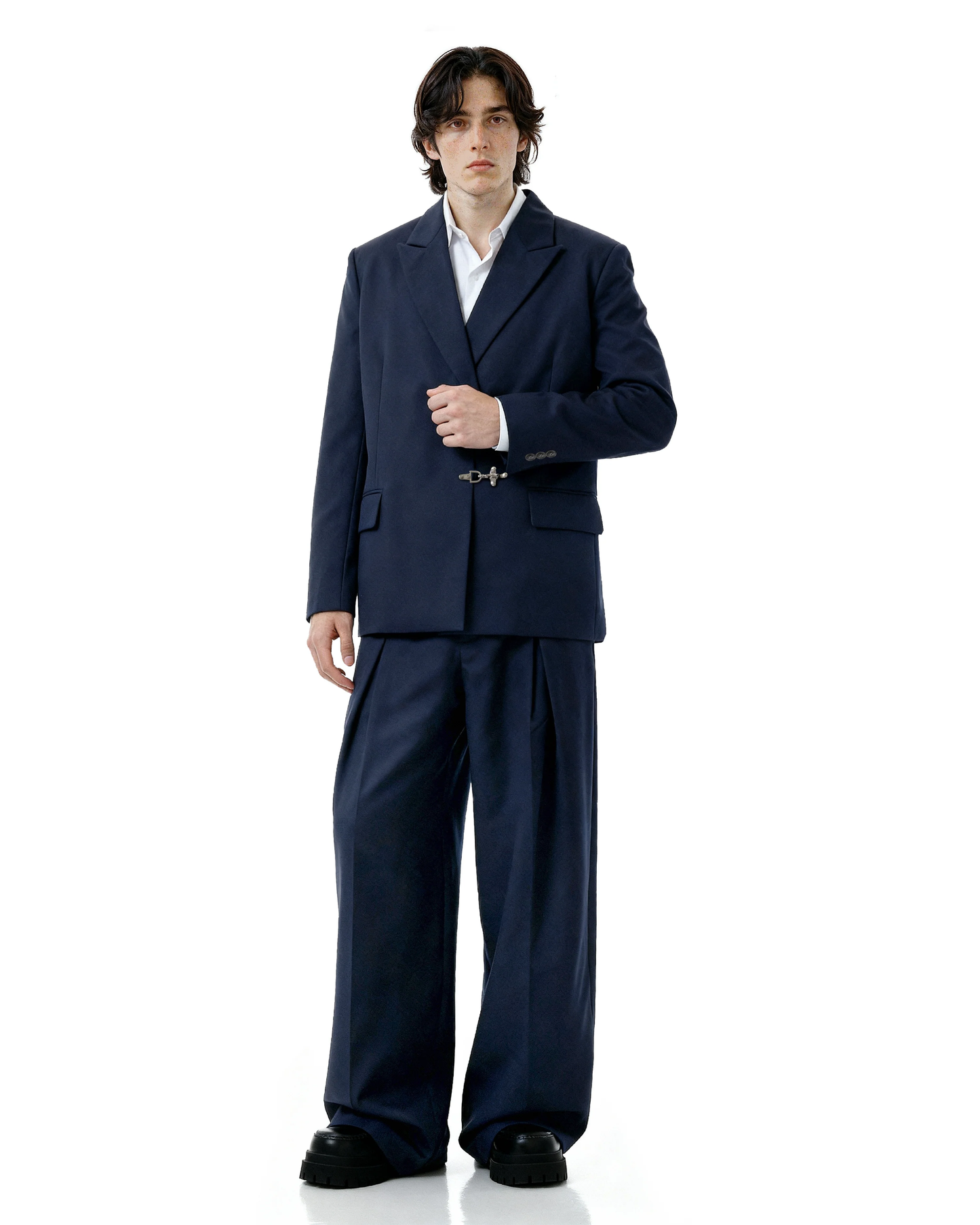Oversized Fireman Buckle Blazer