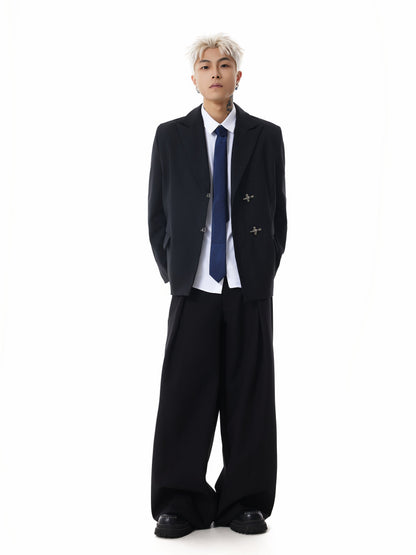 Oversized Fireman Buckle Blazer