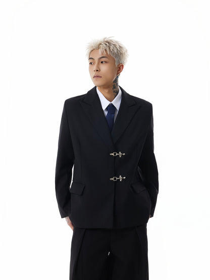 Oversized Fireman Buckle Blazer