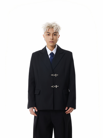 Oversized Fireman Buckle Blazer