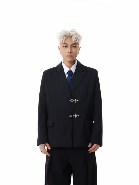 Oversized Fireman Buckle Blazer