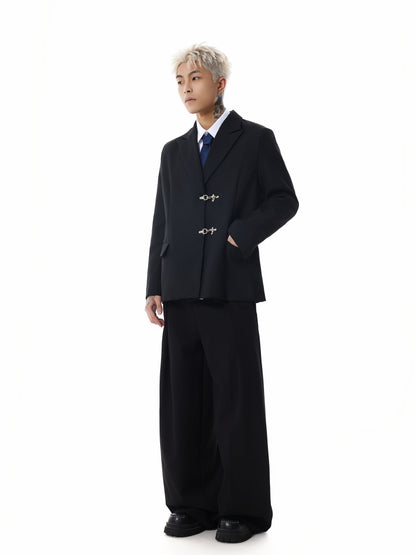 Oversized Fireman Buckle Blazer