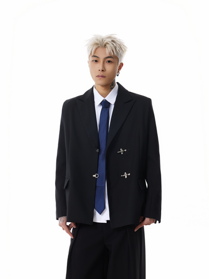 Oversized Fireman Buckle Blazer