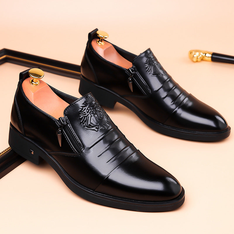 High-end leather✨Men's Retro Business Slip-On Ankle Shoes