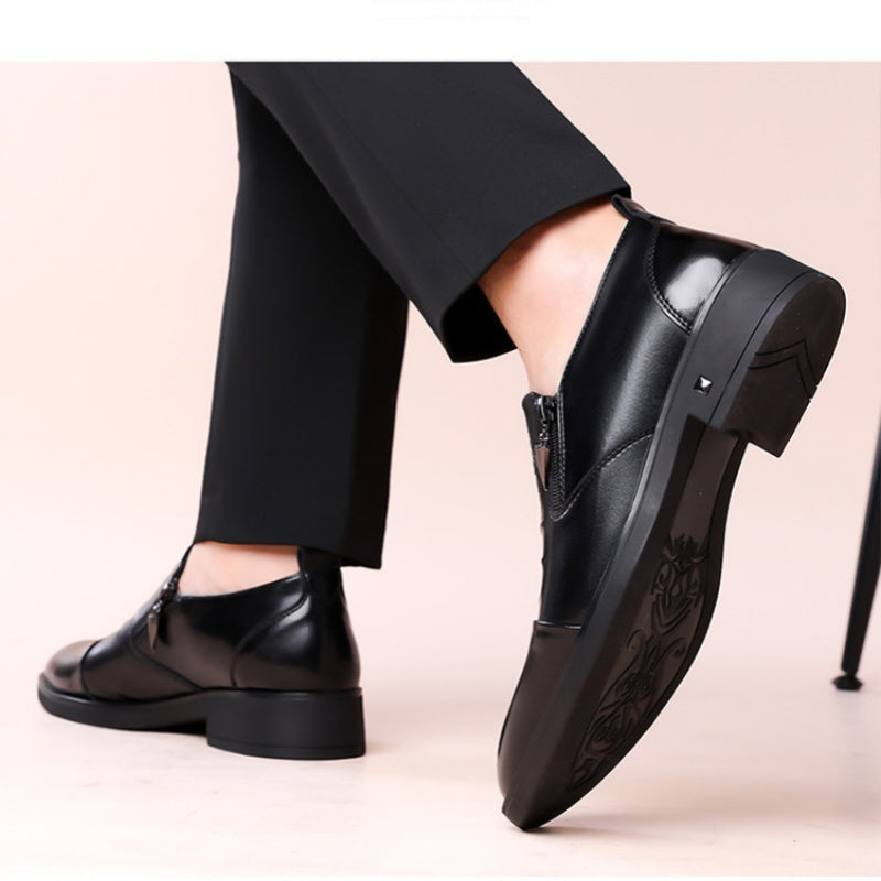 High-end leather✨Men's Retro Business Slip-On Ankle Shoes