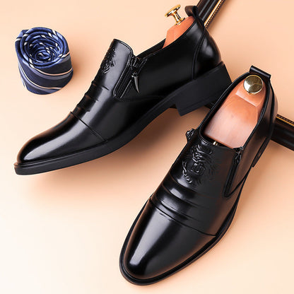 High-end leather✨Men's Retro Business Slip-On Ankle Shoes